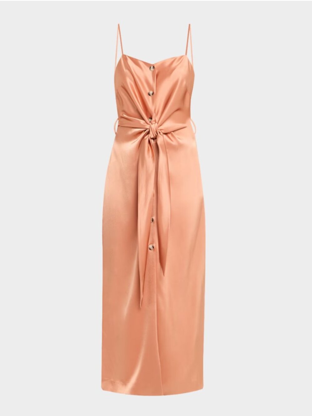 Nanushka Sayan Draped Satin Midi Dress XS NWT Luxury Designer